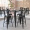 Flash Furniture 31.5 SQ Bar Top Table Black Poly Top/Black Frame JJ-T14619H-80-BKBK-GG - alternate 10